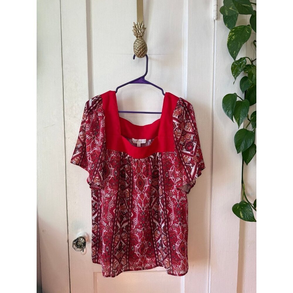 Weekend Suzanne Betro size large red blouse